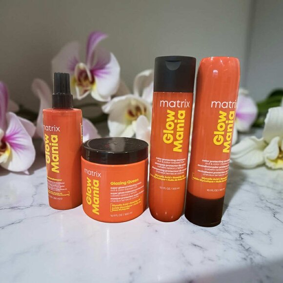 Matrix Glow Mania Color Protecting Shampoo & Conditioner Mask & Leave In Kit